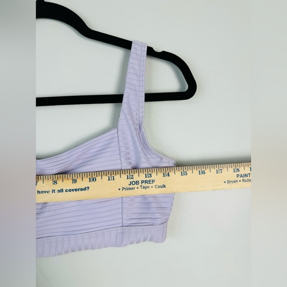 Ripcurl ribbed surf crop lavender bikini top womans medium - Picture 3 of 7
